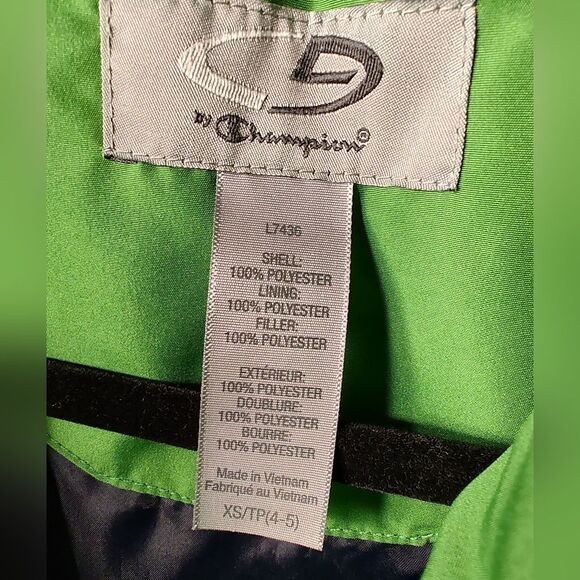 Sz 4/5 Champion C9 Youth Green and Navy Winter /Ski Jacket / Coat NWOT - Picture 2 of 8